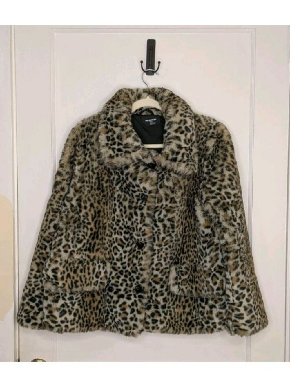 The Kooples Paris Faux Fur Leopard Print Jacket Mob Wife Coat Size 1 (4-6)